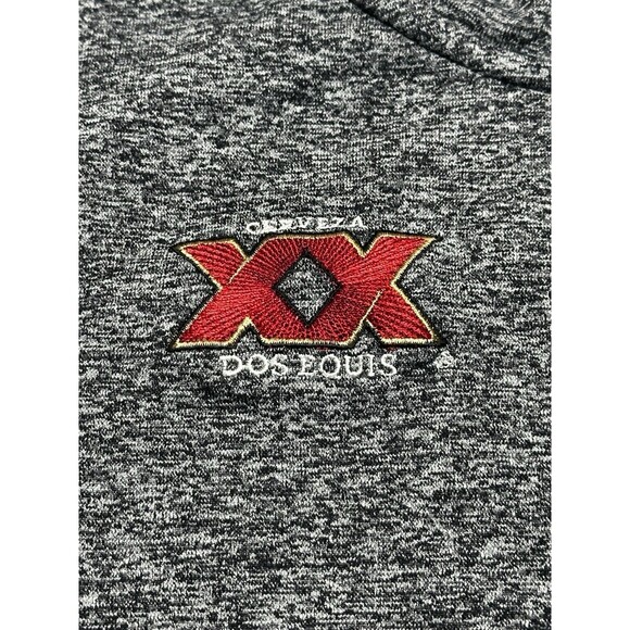 Dos Equis Nike Golf Dri-Fit Pullover Long Sleeve 1/4 Zip Shirt Grey 728767 - Picture 3 of 10